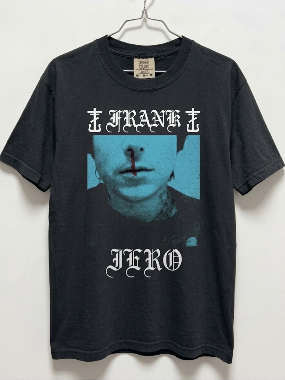 Frank Iero Bloody Nose Blue My Chemical Romance Band T-Shirt